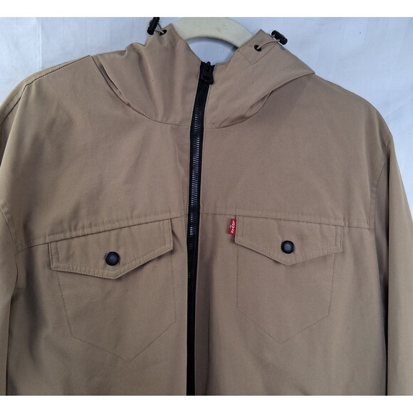 Levi's® Mens Hooded Water Resistant Midweight Raincoat Size L - Picture 3 of 12